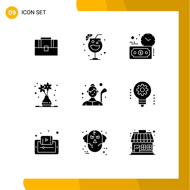 设置9现代UI图标符号高尔夫球图片下载