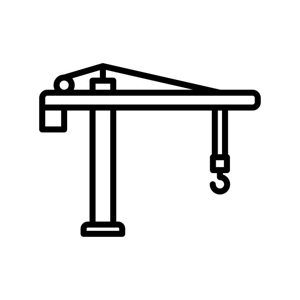 起重机图标设计矢量模板图片下载