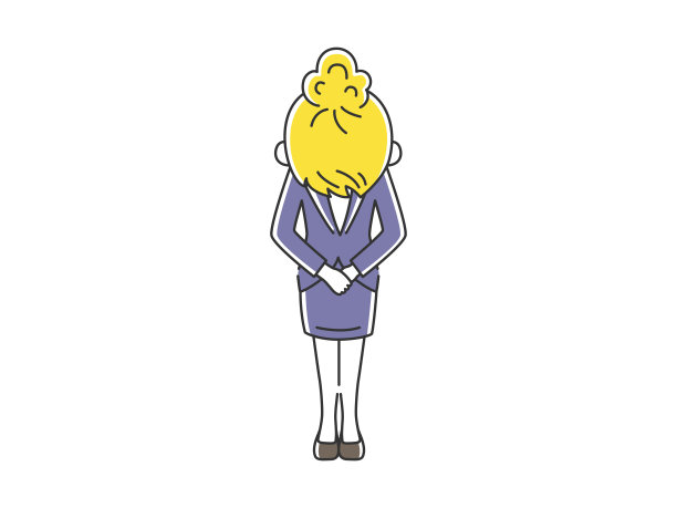 一个女人道歉的插图。图片下载