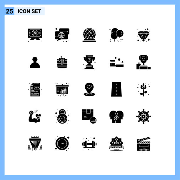 股票图标包25行符号和符号图片下载