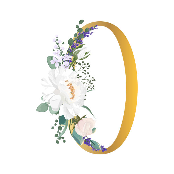 植物的数量。定趾与植物花束。婚礼请柬，贺卡，生日，标志，海报其他想法。图片下载