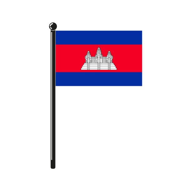 柬埔寨国旗的棍子图片下载