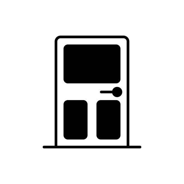 门矢量图标风格的插图。EPS 10个文件图片下载