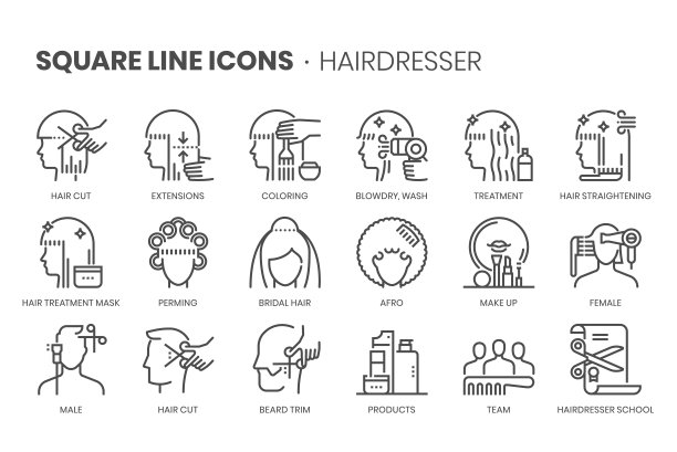 梳妆台，方形线条图标设置图片下载