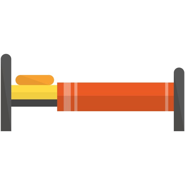 病床图标矢量隔离在白色背景图片下载