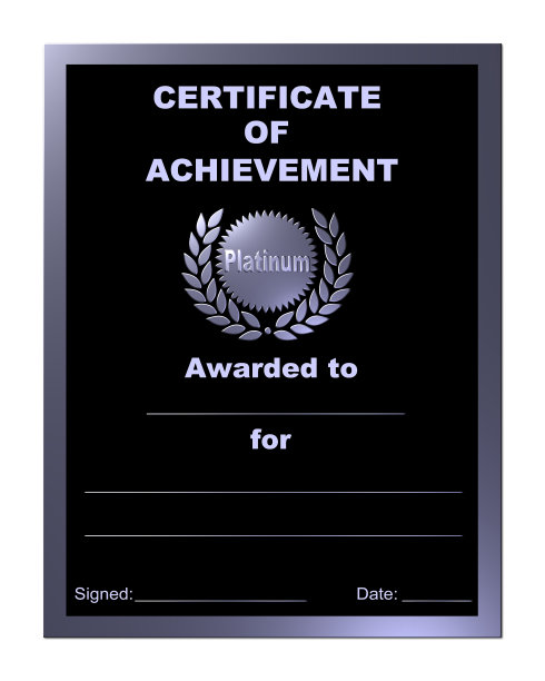 银质成绩证书图片下载