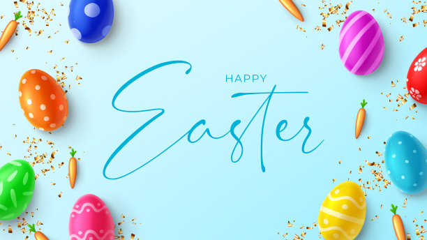 复活节快乐横幅图片下载