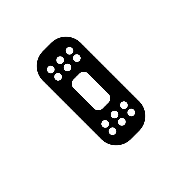 石膏绷带平面图标设计矢量模板插图图片下载