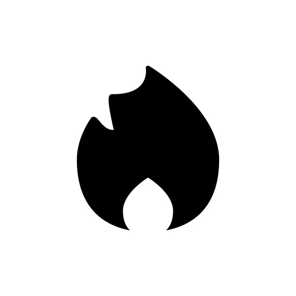 火焰平面图标设计矢量模板插图图片下载