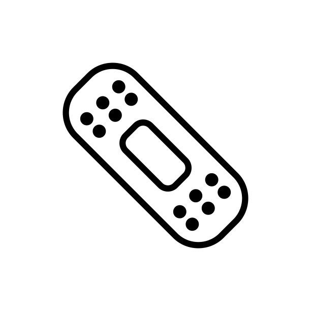 石膏绷带平面图标设计矢量模板说明图片下载