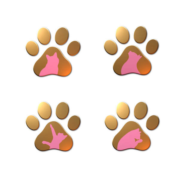 金属金猫爪图片下载