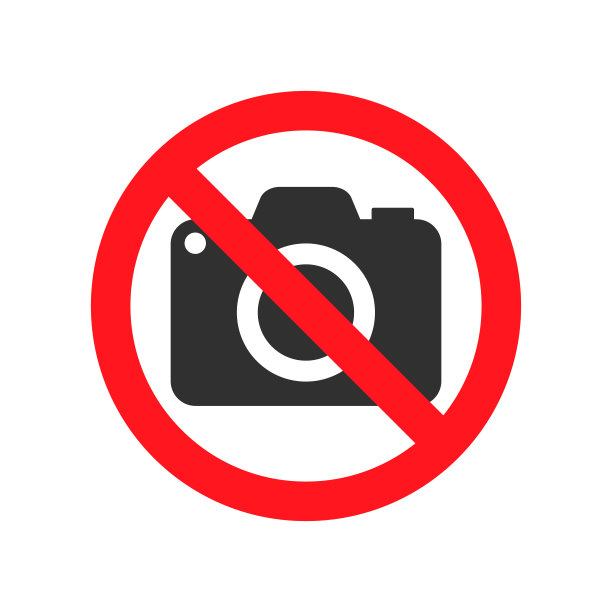 禁止拍照禁止标志标志图标。视频，照片，手机，禁止标识象形文字。矢量插图。孤立在白色背景上。图片下载