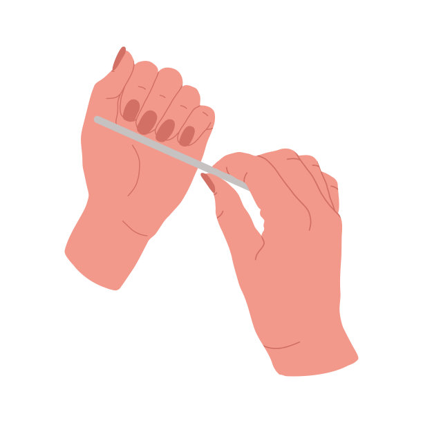 修指甲。女性修剪整齐的手图片下载