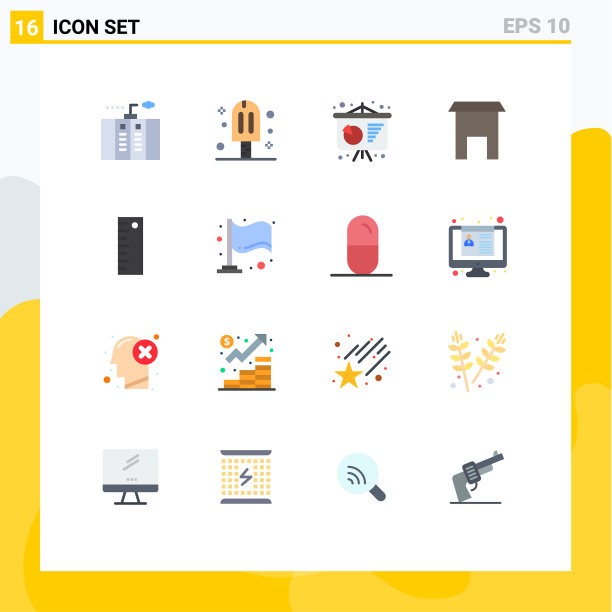 股票图标包16行符号和符号图片下载