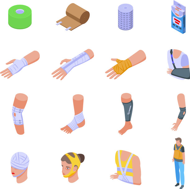 绷带图标设置等距样式图片下载