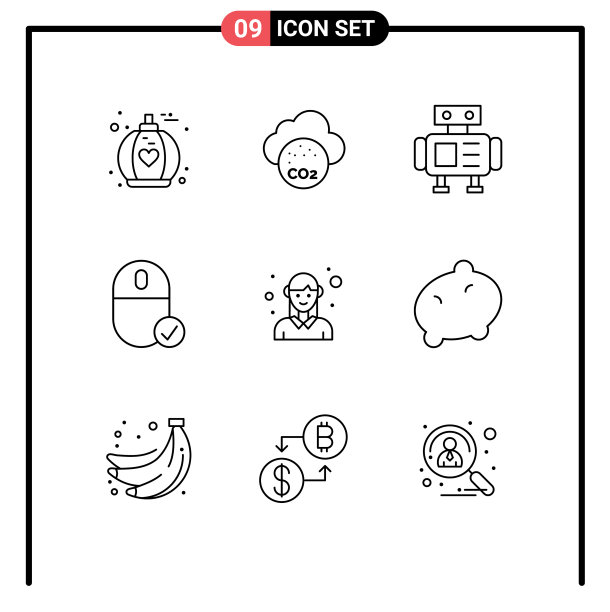 股票图标包9行符号和符号图片下载