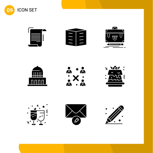 第九组为地标设置的现代固体象形文字图片下载