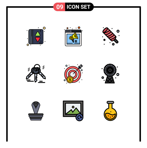 设置9商业填充线平面颜色包图片下载