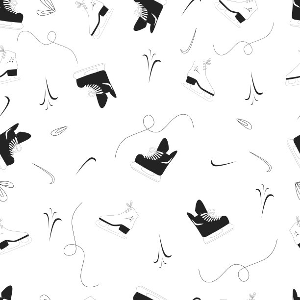 无缝图案的溜冰鞋图片下载