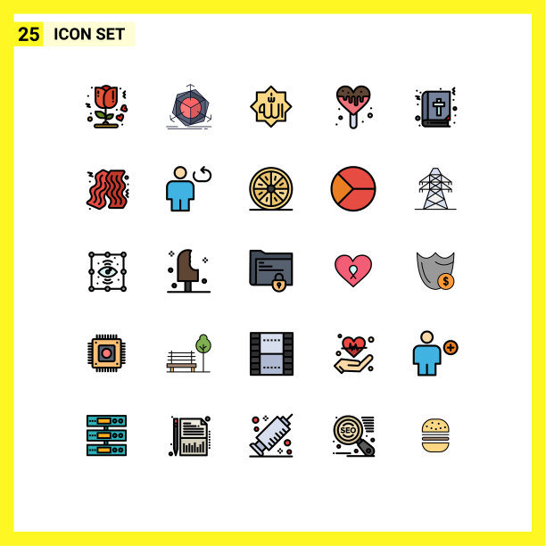 股票图标包25行符号和符号图片下载