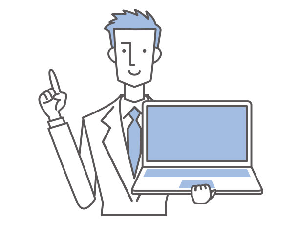 商务男个人电脑讲解图片下载