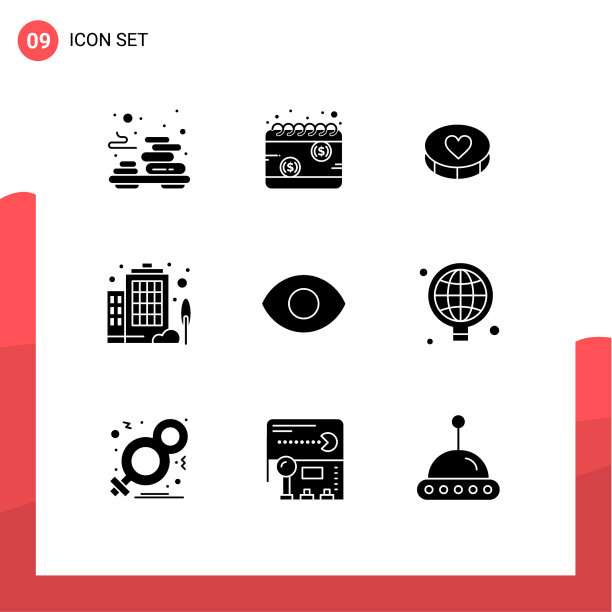 主题立体符号和可编辑符号的9种图片下载