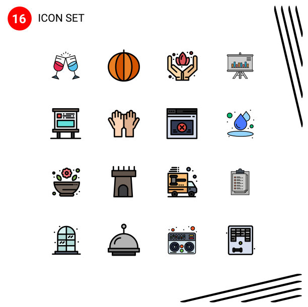 用户界面包16基本平色填充图片下载