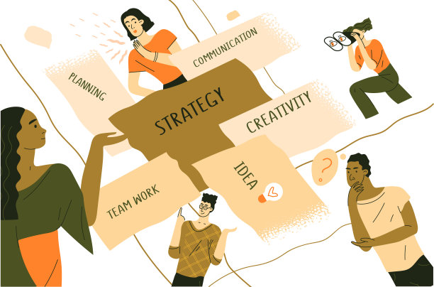 团队隐喻创意概念。团队合作，商业伙伴关系，共同工作。图片下载