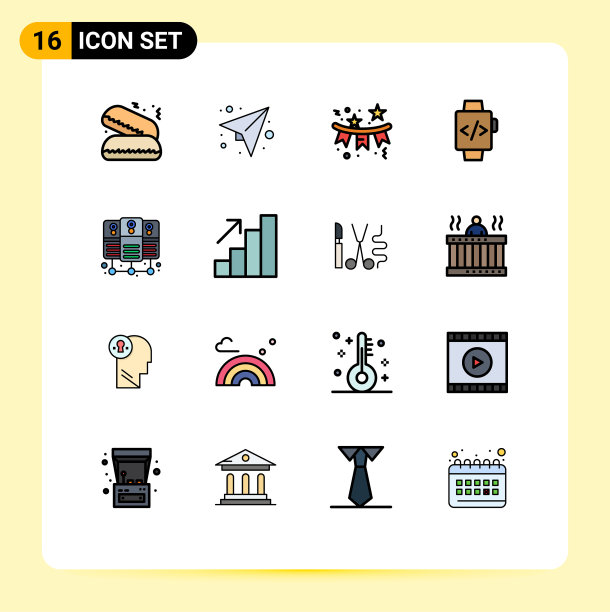 16平面颜色填充线概念的网站图片下载