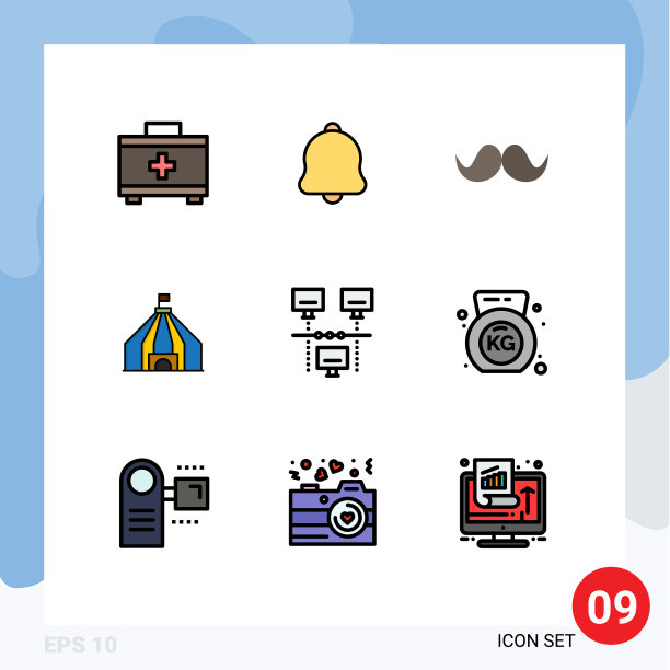 用户界面包9基本填充线平图片下载