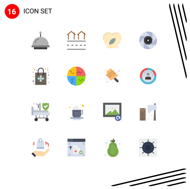 设置16个商业平面颜色包图片下载