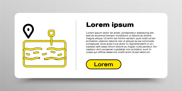 线破碎的道路图标孤立在白色背景。色彩斑斓的轮廓的概念。向量图片下载