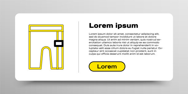 线自行车短裤图标孤立的白色背景。色彩斑斓的轮廓的概念。向量图片下载