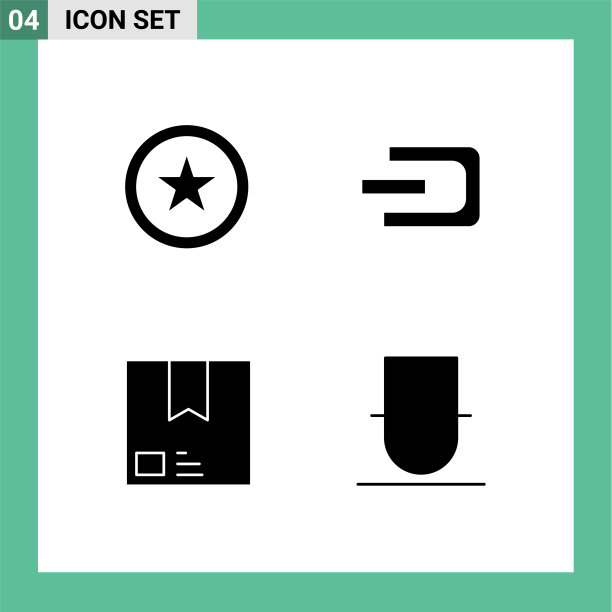 包4个创意固体字形最爱图片下载