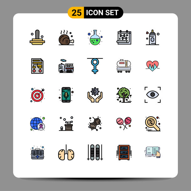 可编辑线包25简单填充线平图片下载