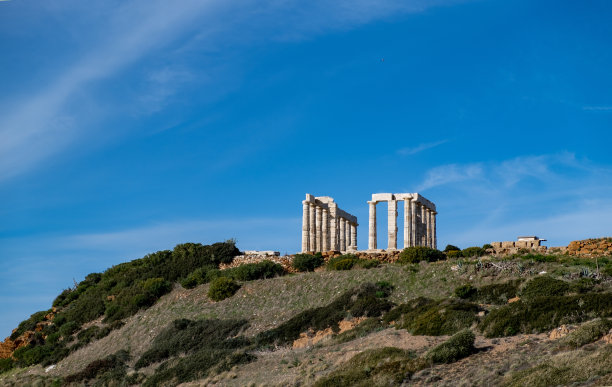 索尼奥角，波塞冬神庙考古遗址，阿提卡，希腊图片下载