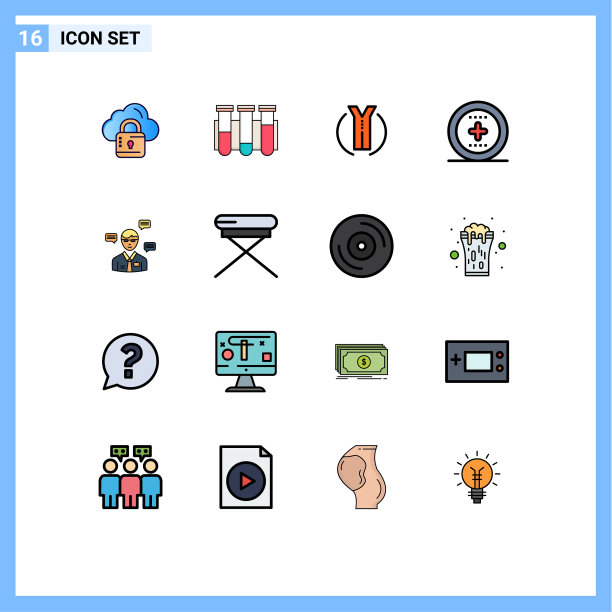 在网格上设置16条平面颜色填充线图片下载