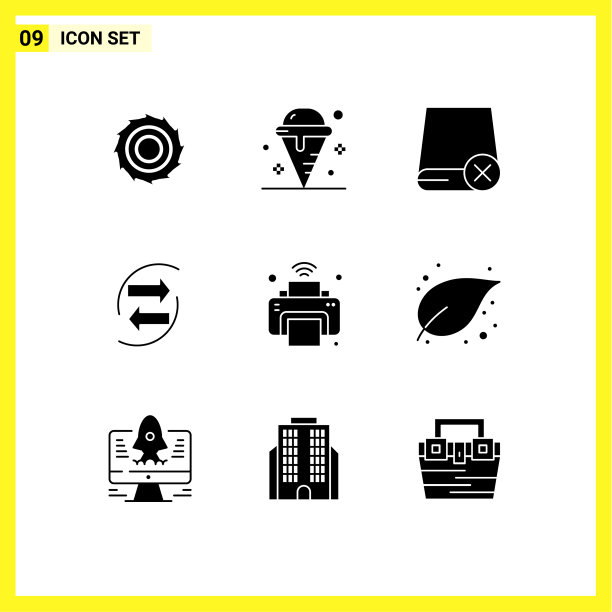 移动界面立体字形设置9个象形图图片下载