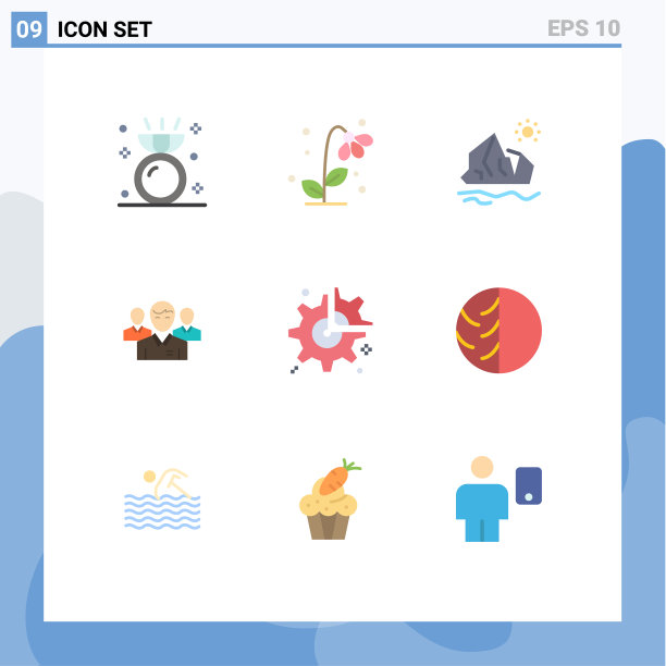 9组现代平面颜色设置为行政图片下载