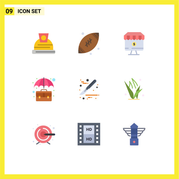 9 .创意图标的现代标志和符号图片下载