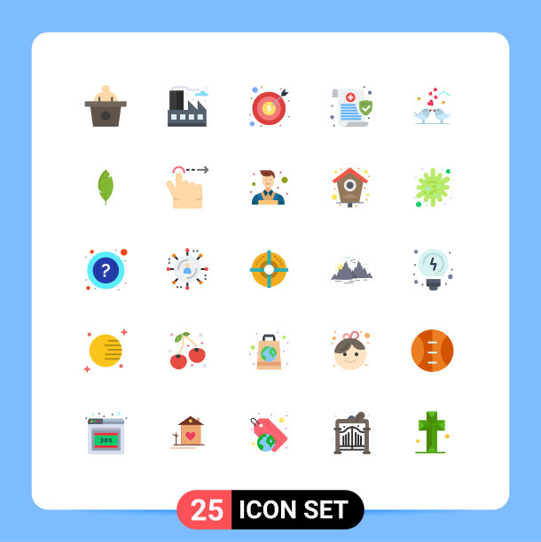 包25个创意的平面颜色爱新娘图片下载