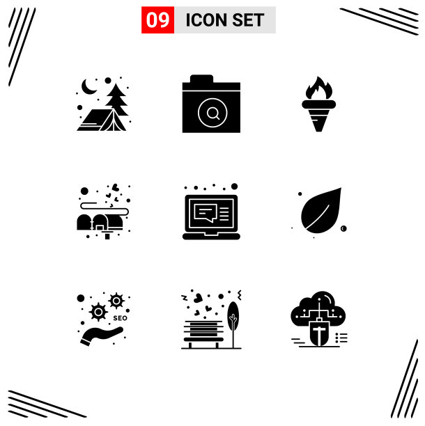 9 .创意图标的现代标志和符号图片下载