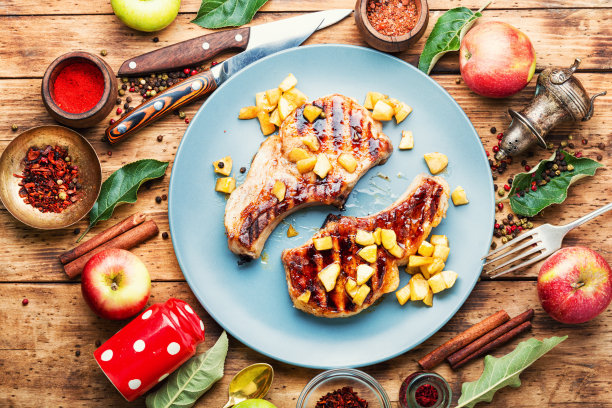 苹果烤肉图片下载