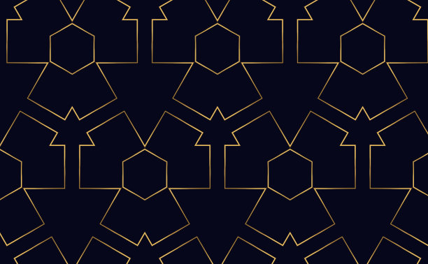 抽象几何复古复古风格图案与线条金色纹理背景。图片下载