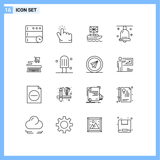 16大纲概念的网站，移动和应用程序图片下载