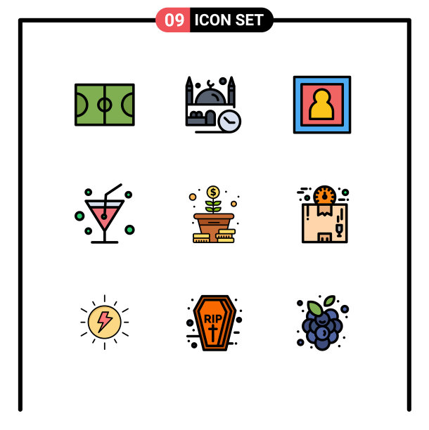 9 .创意图标的现代标志和符号图片下载