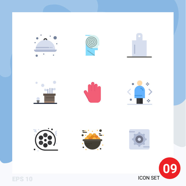 9种适用于网络和移动的通用平面颜色图片下载