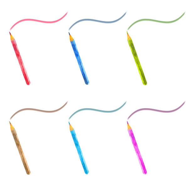 彩色铅笔插图图片下载