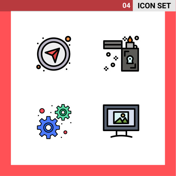 用户界面包4基本填充线平图片下载