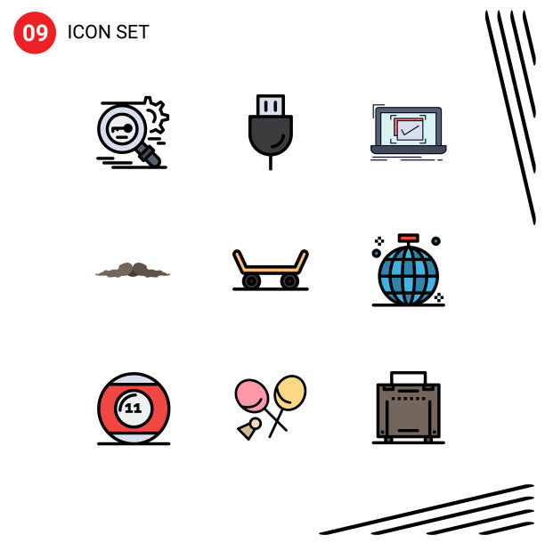 包9的创意填充线平色图片下载